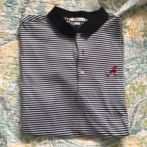 Peter Millar - Black and White Alabama Polo - SZ L